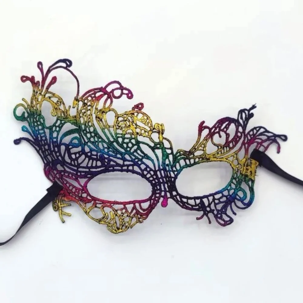 Rainbow Lace Masquerade Mask – Let the Mystery Sparkle! 🎭